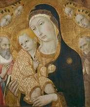 Virgin and Child with Saints Jerome, Bernardino of Siena, and Angels, 1450/60. Detail from a larger artwork.