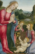 The Adoration of the Christ Child, c. 1490. Detail from a larger artwork.