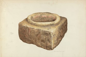 Sandstone Holy Water Font, 1935/1942.