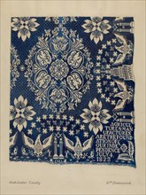 Woven Wool Coverlet, c. 1937.