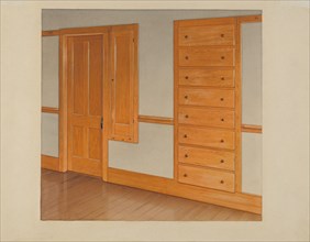 Built-in Drawers and Cupboards, c. 1938.