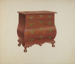 Bombe Front Chest of Drawers, c. 1938.