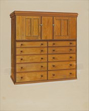 Cabinet with Drawers, c. 1937.