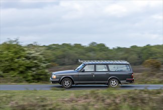 Volvo 244 Estate driving in New Forest, 2012.