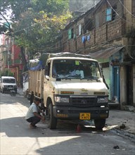 Repairs to TATA truck , West Bengal India, 2019.
