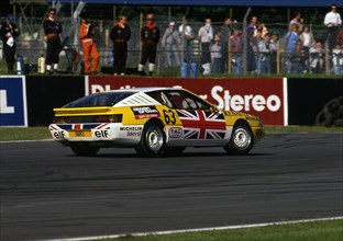 1988 Renault Alpine GTA V6 Elf Turbo at Silverstone, Europa Cup round 4.