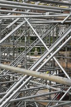 Scaffolding, Wentworth Woodhouse, Wentworth Park, Rotherham, South Yorkshire, 2019. Creator: James O Davies.