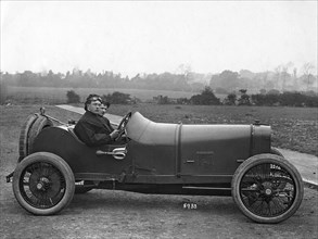 British racing driver Kenelm Lee Guinness in a 1914 Sunbeam Tourist Trophy car. Creator: Unknown.