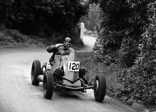 Basil Davenport driving a GN Spider Special at the Wiscombe Park Hill, Climb, Devon. Creator: Unknown.