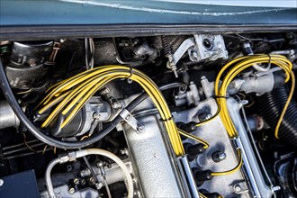 Engine of a 1961 Aston Martin DB4 GT SWB lightweight. Creator: Unknown.
