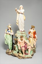 Allegorical Figure Group: The Virtues, Buen Retiro, 18th century. Creator: Buen Retiro Porcelain Factory.