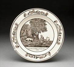 Plate, Montereau, 1800/25. Creator: Creil Pottery.