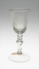 Wine Glass, Netherlands, c. 1725/50. Creator: Unknown.