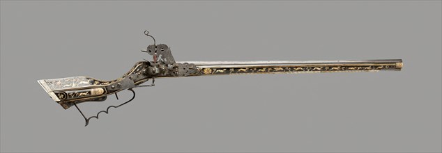 Wheellock Gun of Tschinke Form, Teschen, 1650. Creator: Unknown.
