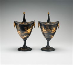 Pair of Chestnut Urns, Wales, 1790/1800. Creator: Unknown.