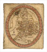 Map Sampler, England, c. 1800. Creator: Unknown.
