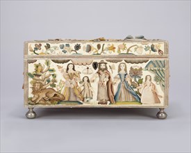 Dressing Box Depicting the Finding of Moses and Scenes from Abraham and Hagar, c. 1668. Creator: Unknown.