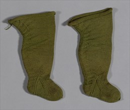 Pair of Baby's Stockings, France, 18th century. Creator: Unknown.