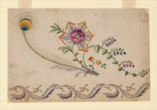 Design for a Printed, Woven, or Embroidered Border, France, 18th century. Creator: Unknown.