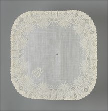 Handkerchief, France, 1850/1900. Creator: Unknown.