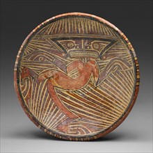 Pedestal Bowl Depicting an Anthropomorphic Saurian Figure, A.D. 1100/1300. Creator: Unknown.