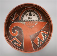 Bowl Depicting a Mask atop a Bighorn-Sheep Head, 1300/1400. Creator: Unknown.