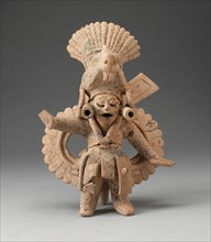 Dancing Figure Wearing Animal Headdress and Ornate Costume, A.D. 600/900. Creator: Unknown.