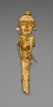 Figurine (Tunjo) of a Figure Holding Plants and Cup, Wearing a Crown, A.D. 1000/1500. Creator: Unknown.