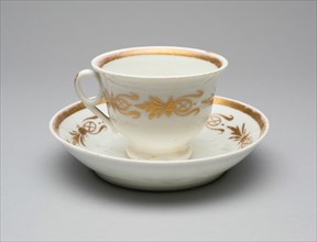 Cup and Saucer, 1826/38. Creator: Tucker Porcelain Factory.