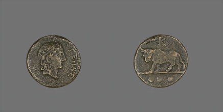 Trias (Coin) Depicting the God Gelas, late 5th century BCE. Creator: Unknown.