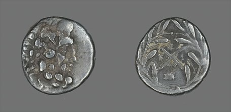 Hemidrachm (Coin) Depicting the God Zeus Amarios, 234-146 BCE. Creator: Unknown.