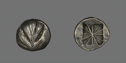 Didrachm (Coin) Depicting a Parsley Leaf, 520-490 BCE. Creator: Unknown.
