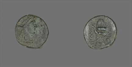 Coin Depicting the God Apollo, (75-50 BC ?). Creator: Unknown.