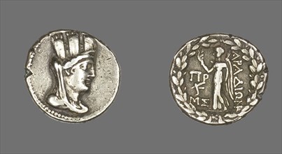 Tetradrachm (Coin) Depicting the Goddess Tyche, 80-79 BCE. Creator: Unknown.