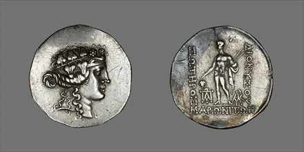 Tetradrachm (Coin) Depicting the God Dionysos, mid-2nd century BCE. Creator: Unknown.