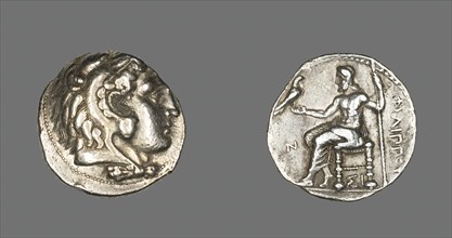 Tetradrachm (Coin) Portraying Alexander the Great as Herakles, 323-317 BCE. Creator: Unknown.