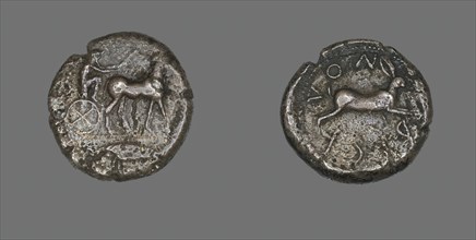Tetradrachm (Coin) Depicting a Charioteer, 5th century BCE. Creator: Unknown.