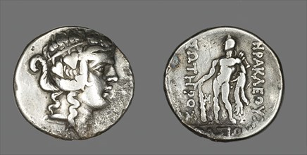 Tetradrachm (Coin) Depicting the God Dionysos, after 148 BCE. Creator: Unknown.