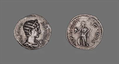 Denarius (Coin) Portraying Julia Mamaea, 231-235, issued by Severus Alexander. Creator: Unknown.