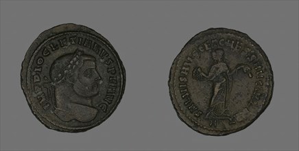 Follis (Coin) Portraying Emperor Diocletian, 298-299. Creator: Unknown.