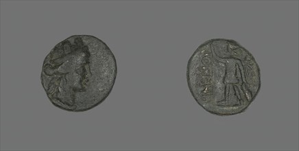 Coin Depicting the Amazon Cyme or the Goddess Tyche, 31 BCE-476 CE. Creator: Unknown.
