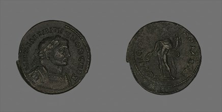 Follis (Coin) Portraying Emperor Galerius, about 303. Creator: Unknown.