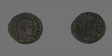 Follis (Coin) Portraying Emperor Maxentius, 309-312. Creator: Unknown.