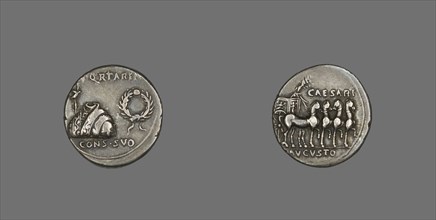 Coin Depicting a Toga, Tunic and Wreath, about 18 BCE. Creator: Unknown.