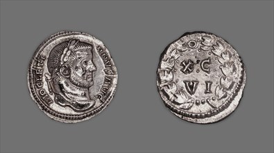 Argenteus (Coin) Portraying Emperor Diocletian, 300, issued by Diocletian or Maximianus. Creator: Unknown.