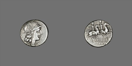 Denarius (Coin) Depicting the Goddess Roma, 136 BCE. Creator: Unknown.