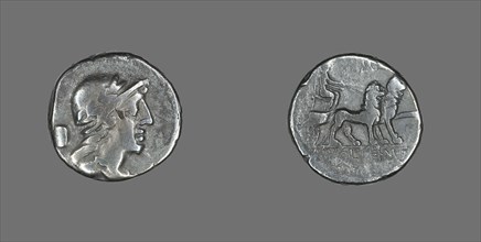 Denarius (Coin) Depicting a Helmeted Head of Attis, about 78 BCE. Creator: Unknown.