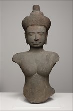 Bust of a Female Deity (Devi), Angkor period, 10th/11th century. Creator: Unknown.