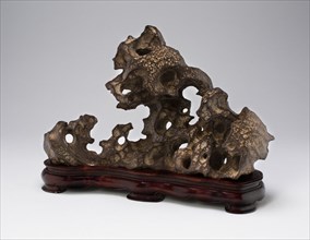 Scholar's Rock or Brushrest, Qing dynasty (1644-1911), 18th century. Creator: Unknown.