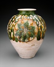 Jar with Floral Medallions, Tang dynasty (A.D. 618-907), first half of 8th century. Creator: Unknown.